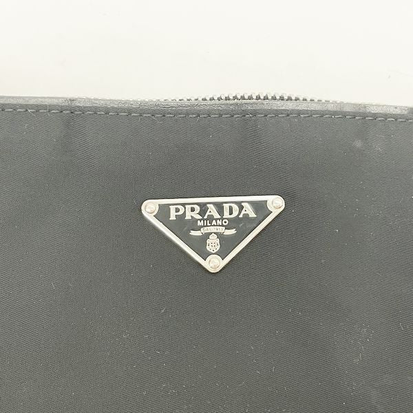 PRADA Triangle Logo Plate Tessuto Crossbody Unisex Shoulder Bag BT0332 Black [Used B/Standard] 20422882