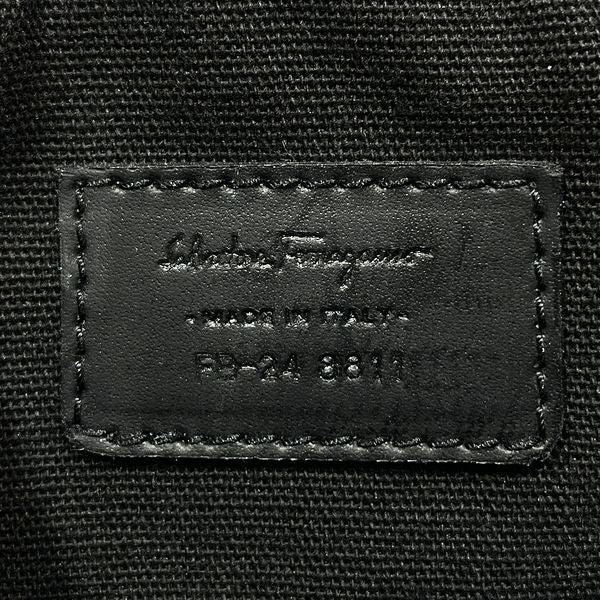 Salvatore Ferragamo Handle Logo Second Bag Square Clutch Bag Leather Unisex [Used AB] 20230822