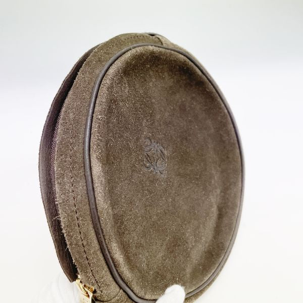 LOEWE Vintage Anagram Round Crossbody Ladies Shoulder Bag Brown [Used B/Standard] 20422901