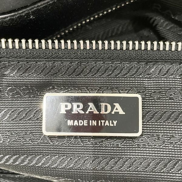 PRADA Side Logo Tessuto Saffiano Shoulder Chain Women's Tote Bag Black [Used B/Standard] 20422902