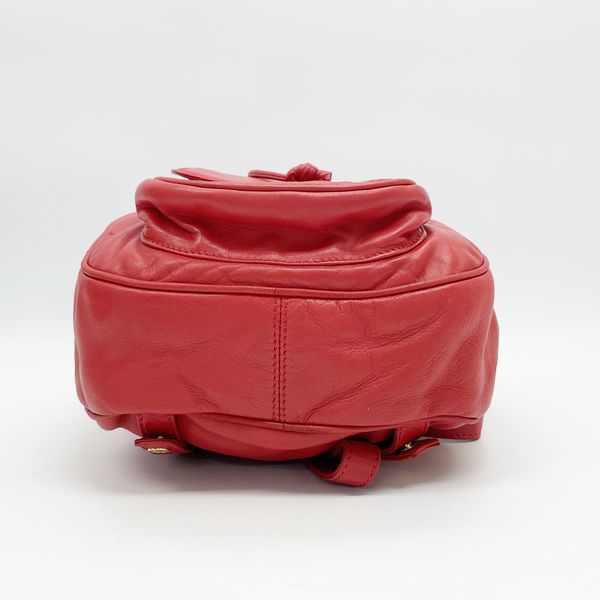 LOEWE Vintage Logo Anagram Drawstring Mini Nappa Women's Backpack/Daypack Red [Used B/Standard] 20422904