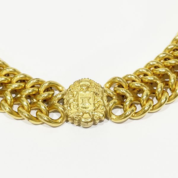 CELINE 复古 Macadam Triomphe 2 链条女士颈链 金色 [二手 B/标准] 20422911