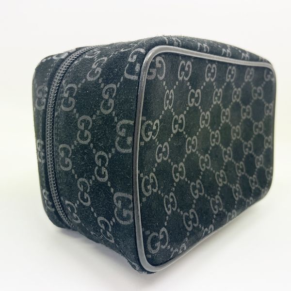 GUCCI Vintage GG Pattern Vanity Mini Cosmetic Pouch Women's Handbag Black [Used B/Standard] 20422917