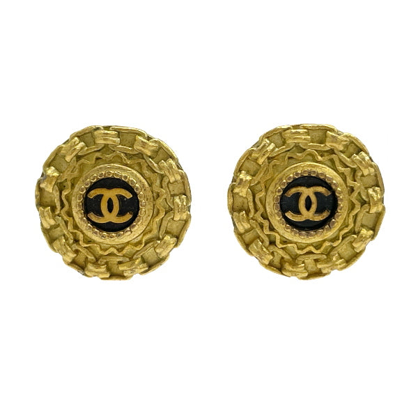 CHANEL Coco Mark Chain Round 94A Vintage Earrings GP Women's [Used B] 20230810