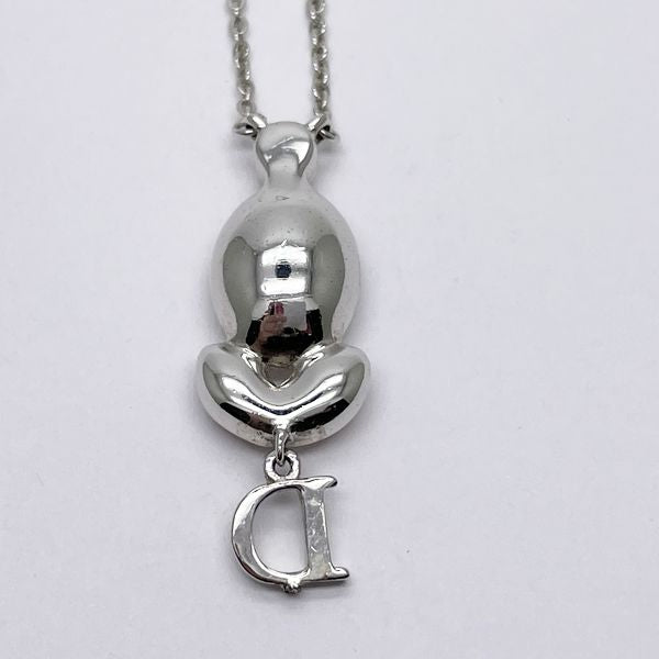 Christian Dior Flower Motif Rhinestone Necklace Metal Women's [Used B] 20230830