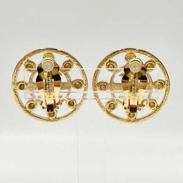 Givenchy Vintage Circle Rhinestone GP Women's Earrings [Used B/Standard] 20422938