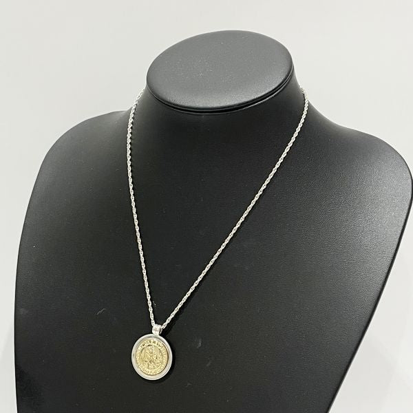 TIFFANY&amp;Co. Tiffany St. Christopher Silver 925 K18YG Unisex Necklace [Used B/Standard] 20422945