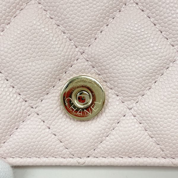 CHANEL Mini Mini Matelasse Chain G Hardware Pouch Shoulder Bag Caviar Skin Women's [Used A] 20230809