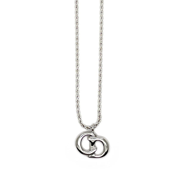 Christian Dior Vintage CD Logo Metal Women's Necklace [Used B/Standard] 20423361