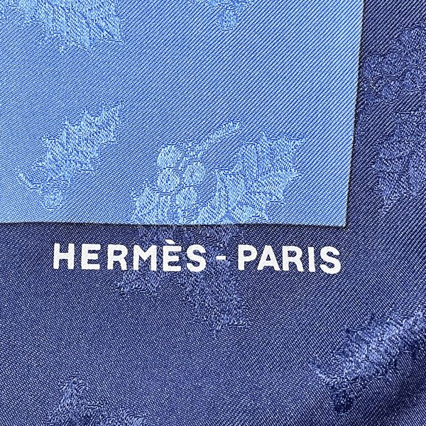 HERMES Hermes Carre 90 Neige d'Antan (Detail) Last Year's Snow (Detail) Women's Scarf Blue [Used AB/Slightly Used] 20423647
