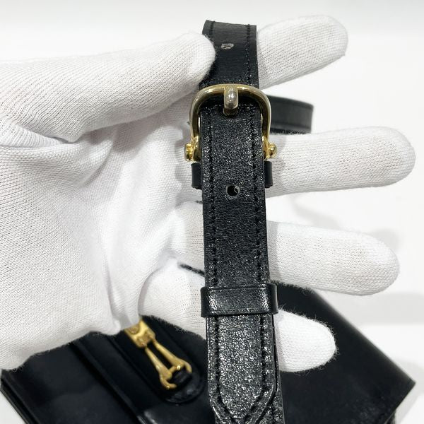 Metallic Push-Lock Shoulder Bag - Black