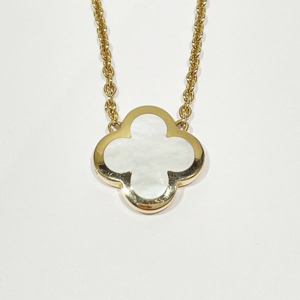 Van Cleef &amp; Arpels Pure Alhambra 珍珠母项链 K18 黄金 女士腕表 [二手 B] 20230905