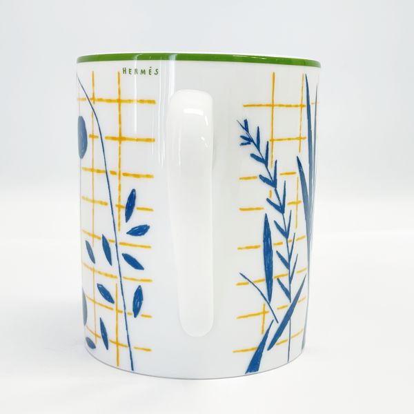 HERMES A WALK IN THE GARDEN Tableware Pottery Mug Porcelain Unisex [New Used SA] 20230810