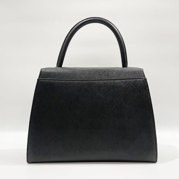 YVES SAINT LAURENT Yves Saint Laurent Vintage Classic Popular YSL Logo Top Handle Women's Handbag Black [Used AB/Slightly Used] 20426710