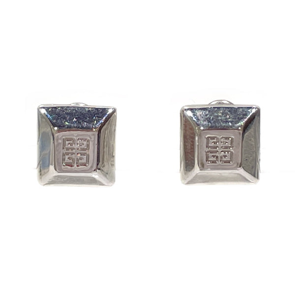 GIVENCHY Vintage 4G Square Mini Metal Women's Earrings Silver [Used AB/Slightly Used] 20426717