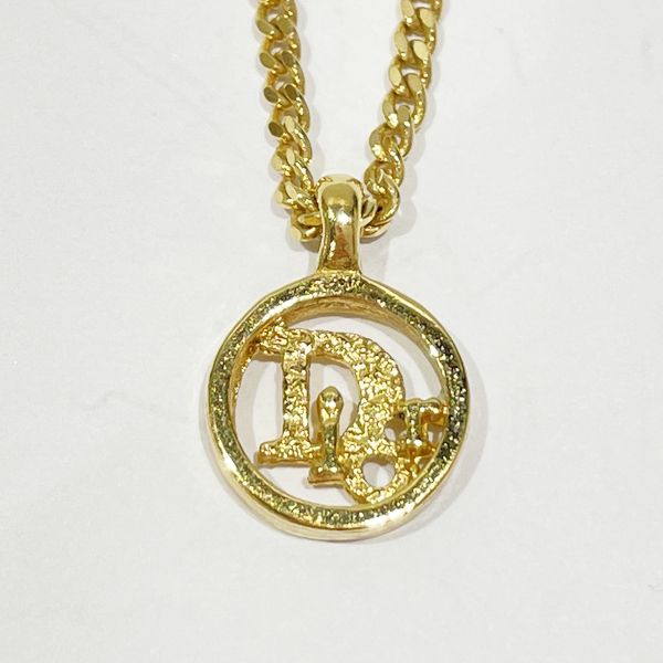 Christian Dior Vintage CD Logo GP Women's Necklace [Used B/Standard] 20426772