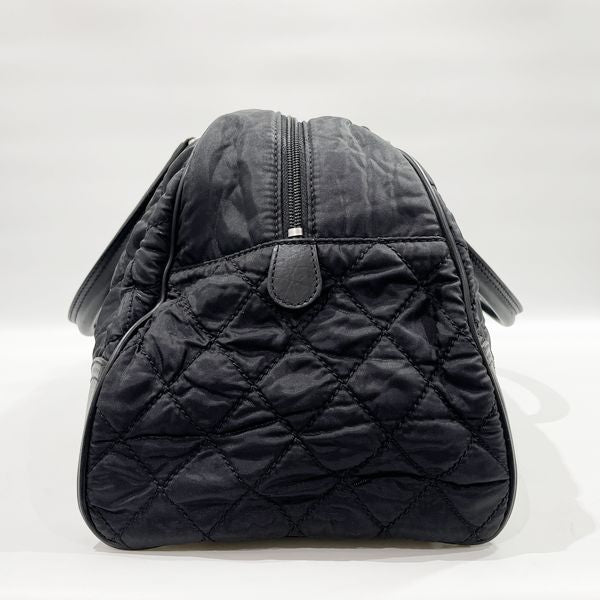 CHANEL Paris New York Line Matelasse Coco Mark Quilted Women's Boston Bag A33106 Black [Used AB/Slightly Used] 20426779