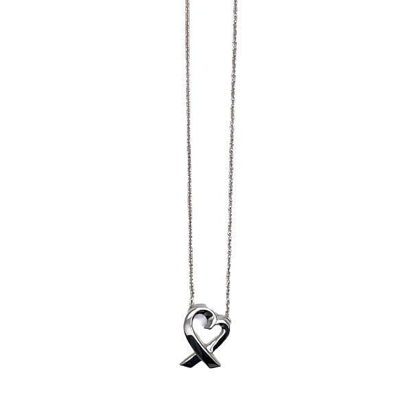 TIFFANY&amp;Co. Tiffany Loving Heart Silver 925 Women's Necklace Silver [Used AB/Slightly Used] 20426937