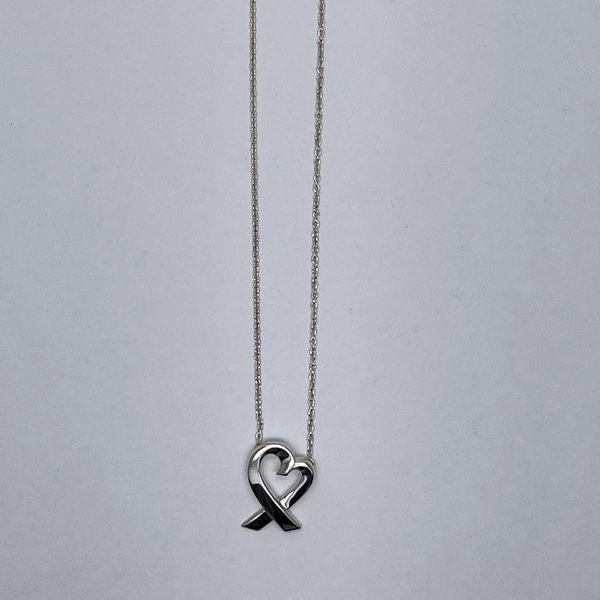TIFFANY&amp;Co. Tiffany Loving Heart Silver 925 Women's Necklace Silver [Used AB/Slightly Used] 20426937