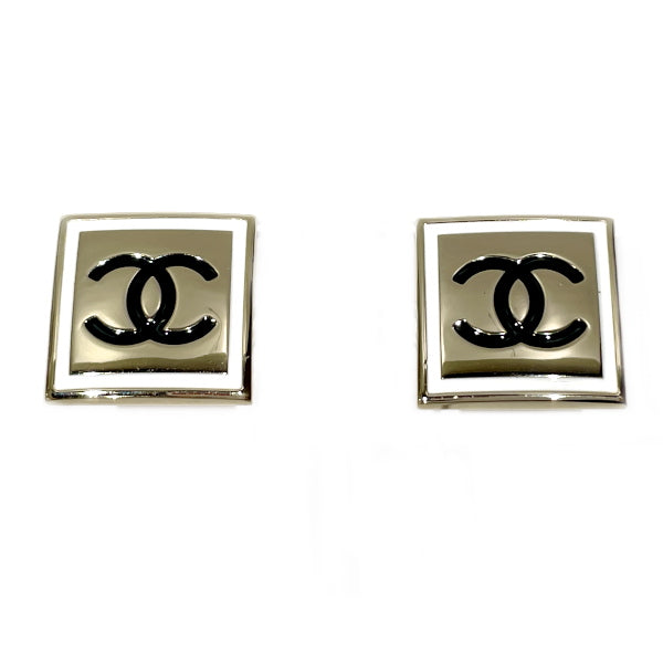 CHANEL Coco Mark Square B21B Earrings GP Women's [Used A] 20230915