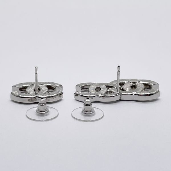 CHANEL Cocomark Asymmetric B22P Earrings Metal/Rhinestone Women's [Used AB] 20230919