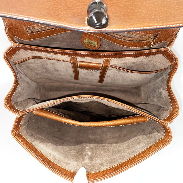 GUCCI Vintage Bamboo Turnlock Women's Handbag 000.406.0143 Brown [Used B/Standard] 20427623