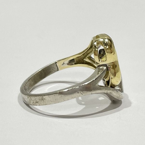 TIFFANY&amp;Co. Tiffany Double Heart Combination Silver 925 K18YG Women's Ring No. 14.5 [Used B/Standard] 20427648