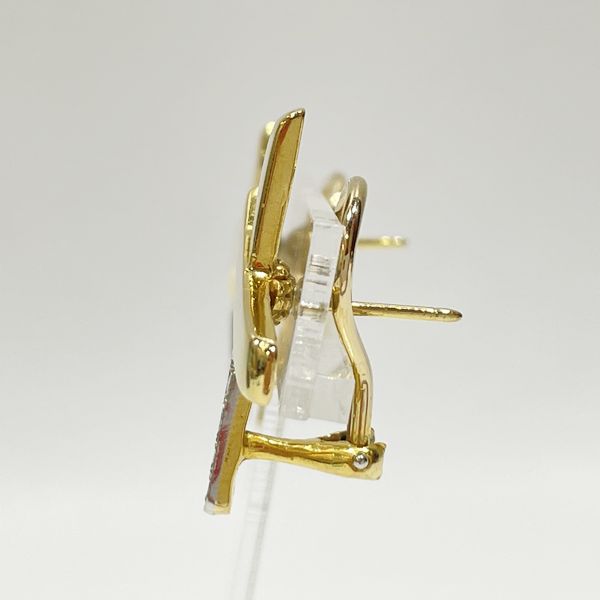 TIFFANY&amp;Co. Tiffany Paloma Picasso Kiss Combination Diamond K18 Pt950 Women's Earrings [Used B/Standard] 20428082