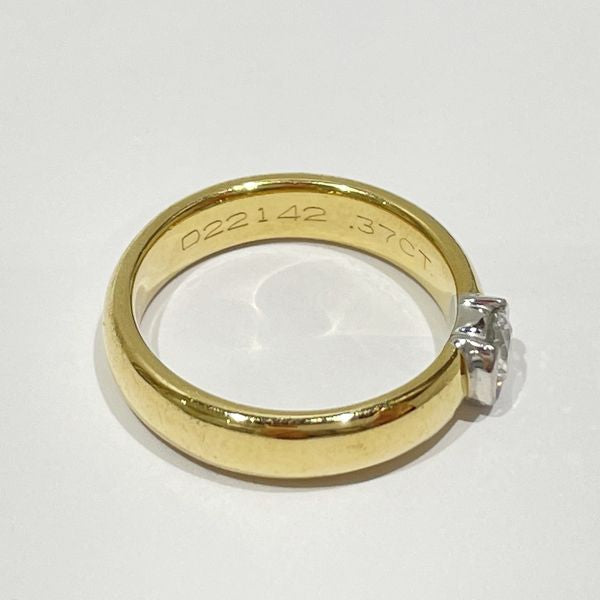 TIFFANY&amp;Co. Solitaire 1P Diamond 0.37ct No. 11 Ring K18 Yellow Gold/Pt950 Platinum Women's [Used B] 20230908