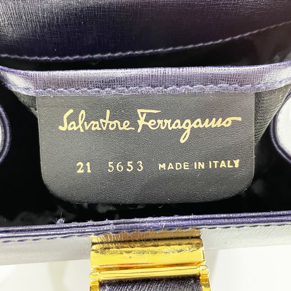 Salvatore Ferragamo Vintage Gancini Turnlock 2WAY 女士手提包 紫色 [二手 AB/轻微二手] 20428473