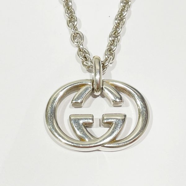 GUCCI Gucci Interlocking Double G Silver 925 Men's Necklace [Used B/Standard] 20428534