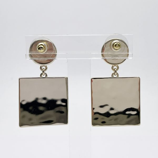 CHANEL Coco Mark Square Swing B22A Earrings GP/Fake Pearl Women's [Used AB] 20230919
