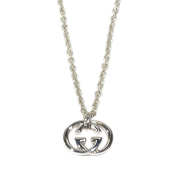 GUCCI Gucci Interlocking Double G Silver 925 Men's Necklace [Used AB/Slightly Used] 20428637