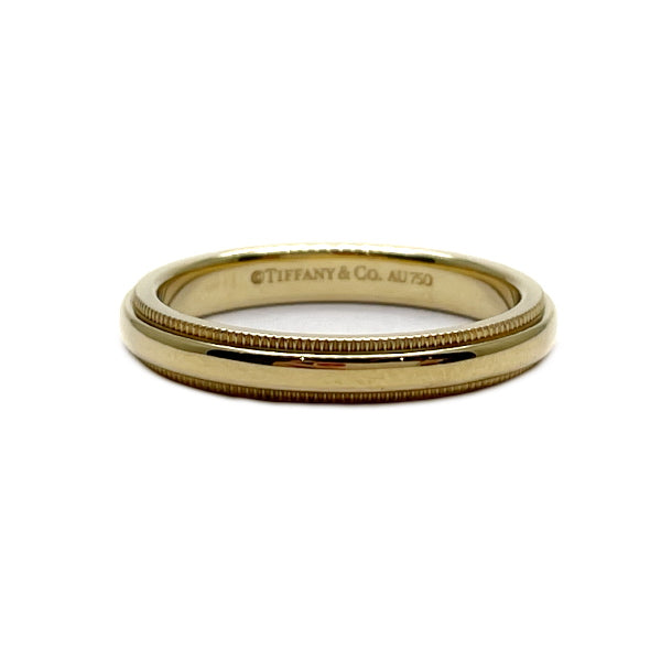 TIFFANY&amp;Co. Tiffany Milgrain K18YG Women's Ring No. 14 [Used AB/Slightly Used] 20428691