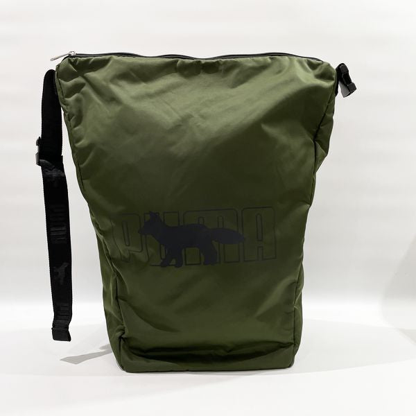 MAISON KITSUNE x PUMA PUMA Roll Top 2021 Collaboration Men's Backpack/Daypack Green [Used AB/Slightly Used] 20429096