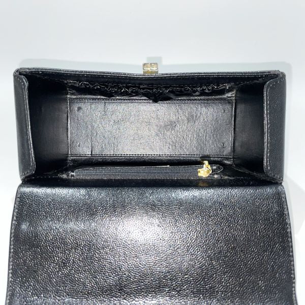 GIVENCHY Vintage Logo Turnlock Top Handle Vanity Women's Handbag Black [Used B/Standard] 20429097