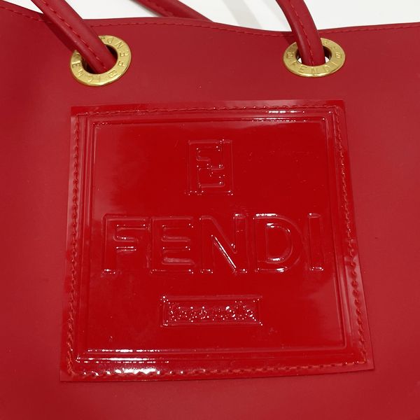 FENDI Vintage FF Logo Fazzuolo 迷你包 女士手提包 红色 [二手 B/标准] 20429100