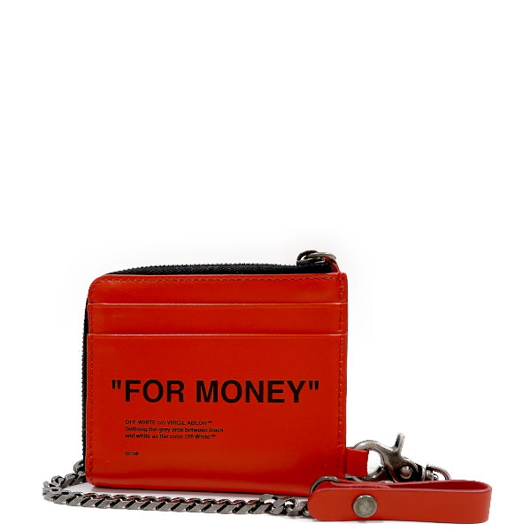 OFF-WHITE Virgil Coin Purse Chain Wallet Men's Coin Case OMNC013R208530381001 Red [Used A/Good Condition] 20429105