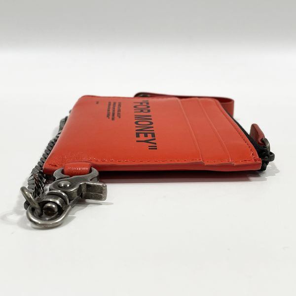 OFF-WHITE Virgil Coin Purse Chain Wallet Men's Coin Case OMNC013R208530381001 Red [Used A/Good Condition] 20429105