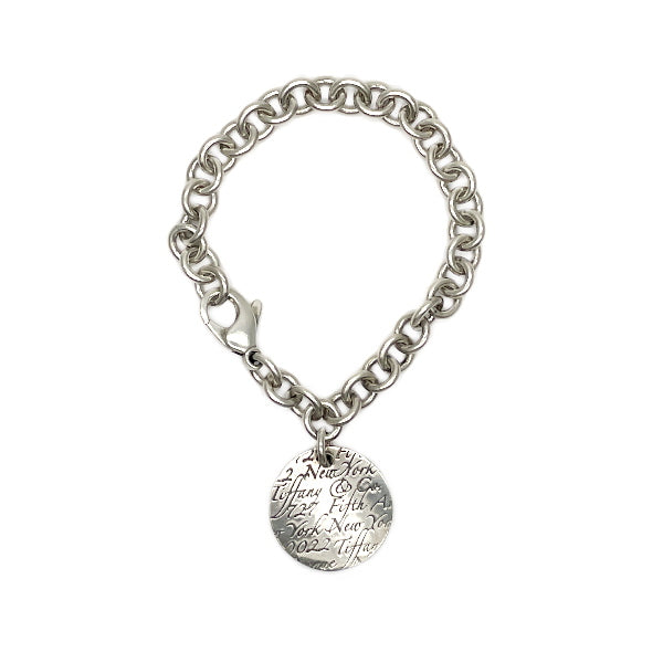 TIFFANY&amp;Co. Tiffany Notes 727 5th Avenue Round Tag Silver 925 Women's Bracelet [Used B/Standard] 20429110
