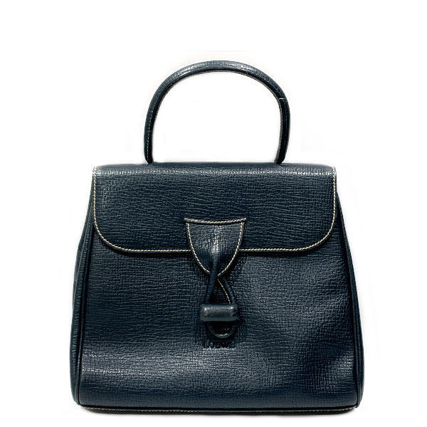 LOEWE Vintage Logo Turnlock Top Handle Women's Handbag Black [Used AB/Slightly Used] 20429514
