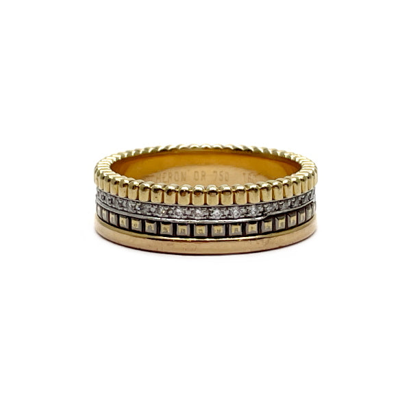 Boucheron QUATRE CLASSIQUE Small JRG0062760 No. 19 Ring K18 Yellow Gold/Diamond Men's [Used B] 20230920
