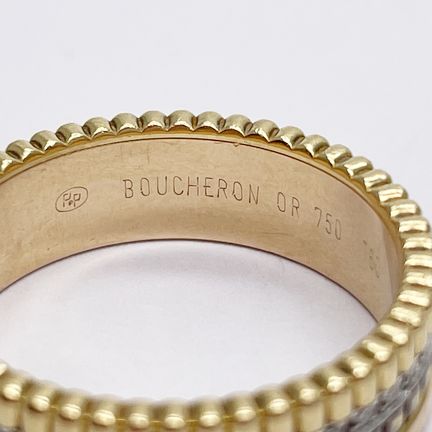 Boucheron QUATRE CLASSIQUE Small JRG0062760 No. 19 Ring K18 Yellow Gold/Diamond Men's [Used B] 20230920
