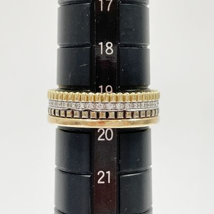 中古B/標準】Boucheron ブシュロン キャトル クラシック QUATRE CLASSIQUE スモール K18YG ダイヤモンド メンズ  リング・指輪 19号 JRG0062760 ゴールド20429518