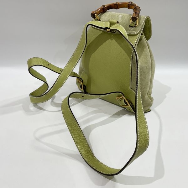 GUCCI Gucci Vintage Bamboo Mini Women's Backpack/Daypack 003.2058.0030 Green [Used B/Standard] 20430042