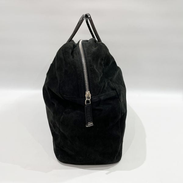 LOEWE Vintage Simple Nubuck Women's Boston Bag Black [Used AB/Slightly Used] 20430043