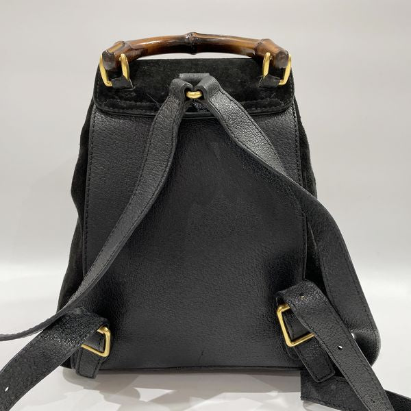 GUCCI Gucci Vintage Bamboo Mini Women's Backpack/Daypack 003.1705.0030 Black [Used B/Standard] 20430046