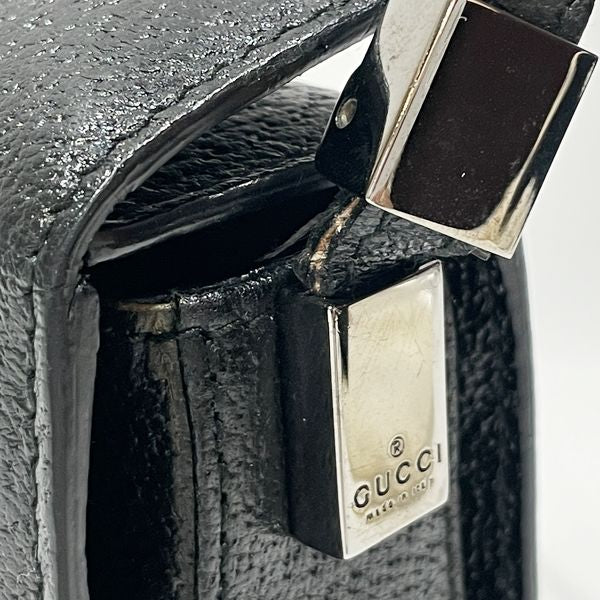 GUCCI Gucci Vintage Square Shoulder Side Logo Plate Women's Shoulder Bag 1.3234 1998 Black [Used B/Standard] 20430047