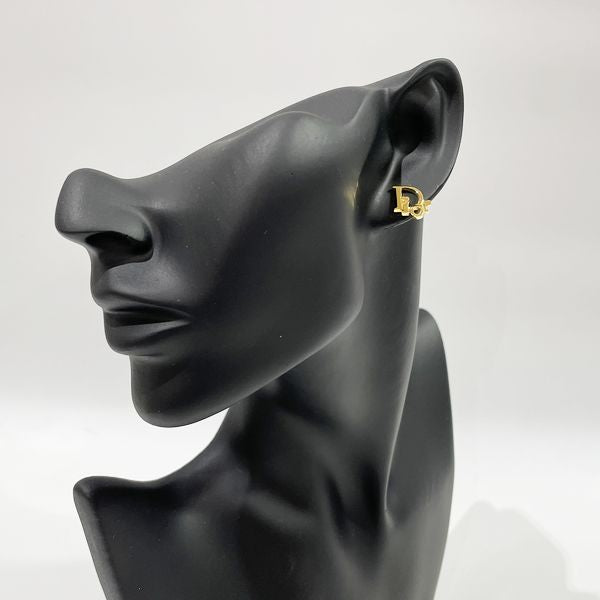 Christian Dior Vintage Logo GP Women's Earrings Gold [Used B/Standard] 20431049