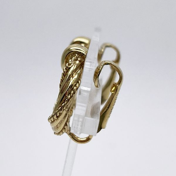 Christian Dior Vintage Twist Round GP Women's Earrings Gold [Used B/Standard] 20431051